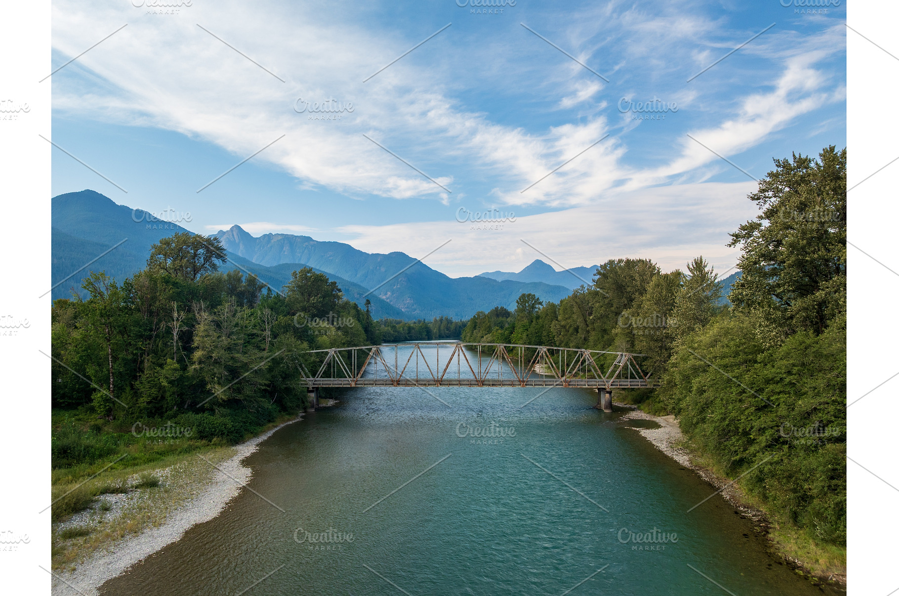 Aerial view of Cascade River road, a Nature Photo by Backyard Stock
