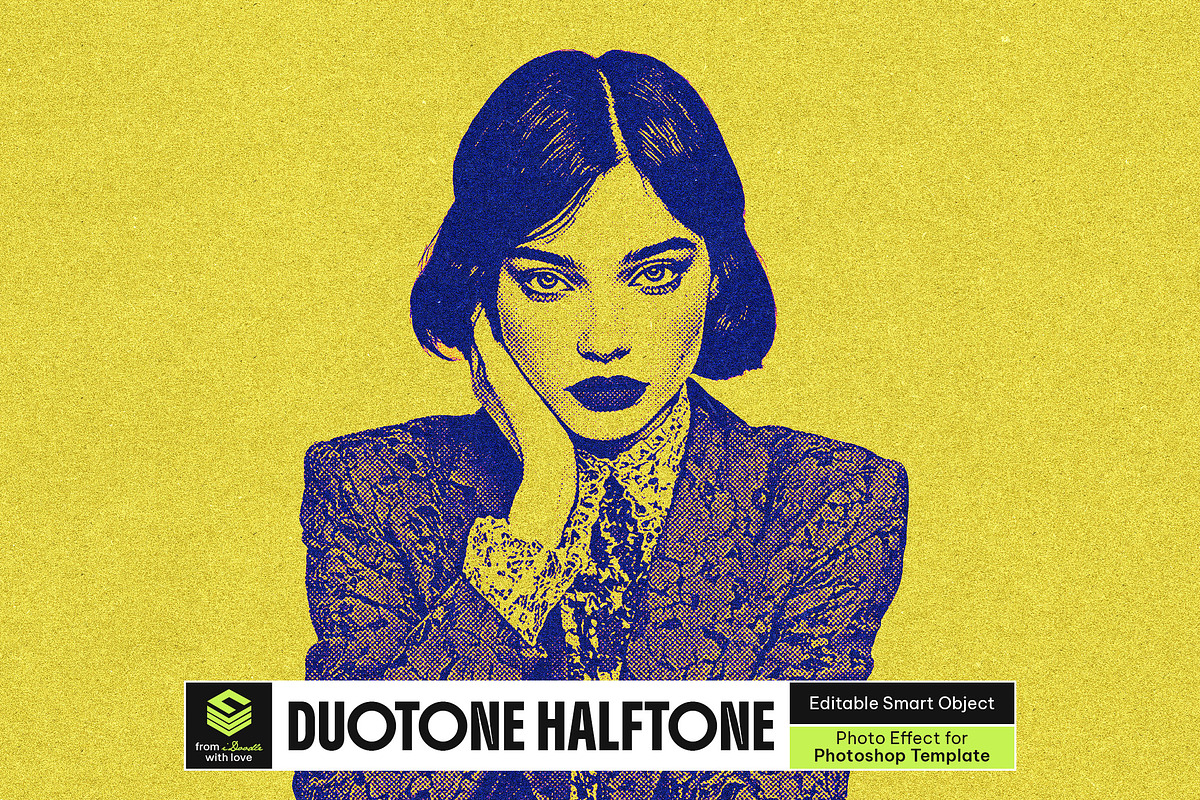 Duotone Halftone Photo Effect, a Layer Style Add-On by dokudokunomi (Photo 1 of 5)