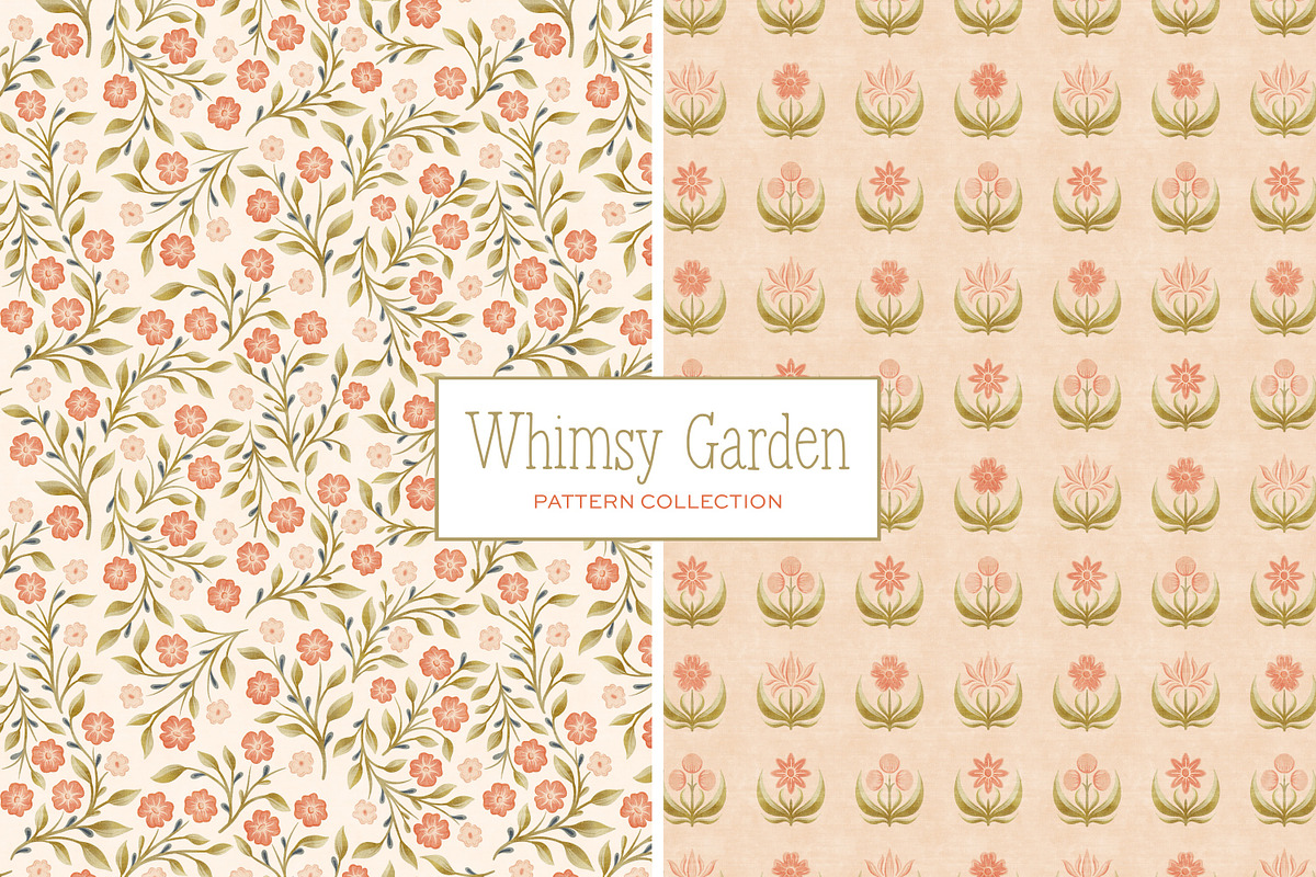 Whimsy Garden Floral Patterns, a Pattern Graphic by Eclectic Anthology (Photo 4 of 14)