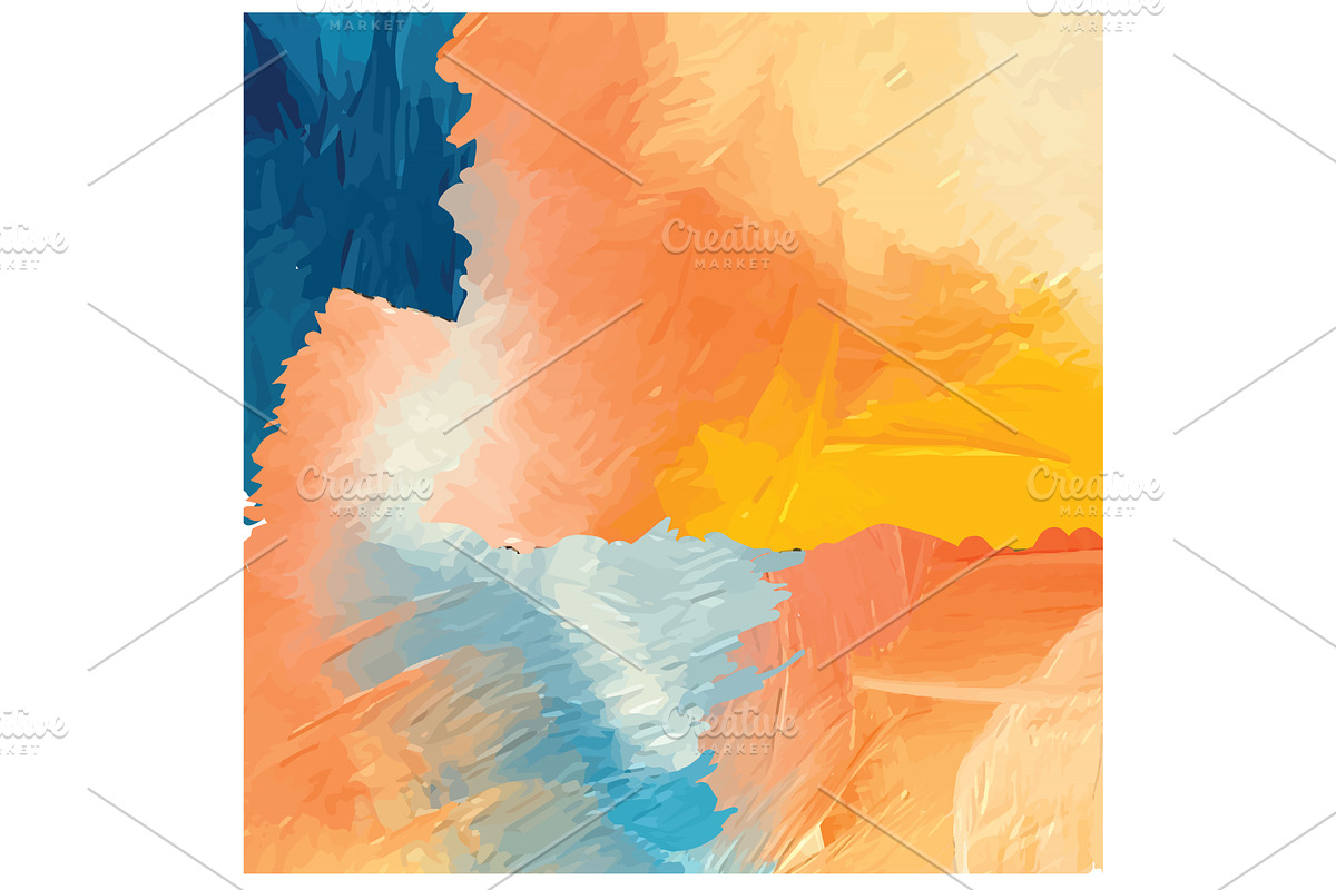 Abstract colorful paint strokes, an Illustration by LogosDen