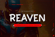 Reaven - Futuristic Display Font, a Sans Serif Font by Storiatype (Thumbnail 1 of 7)