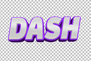 Dash 3D Editable Text Effect PSD, a Layer Style Add-On by TrueVector (Thumbnail 2 of 2)