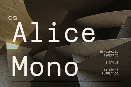 CS Alice Mono – Monospaced Font, a Sans Serif Font by Craft Supply Co.