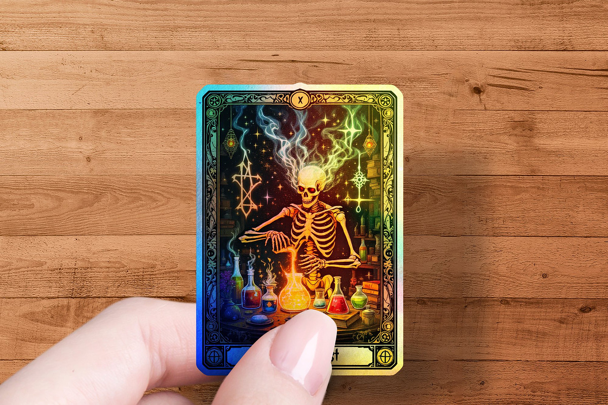 Funny Horror Tarot Cards PNG Bundle, a Decorative Illustration by Twisted Mountains (Photo 8 of 10)