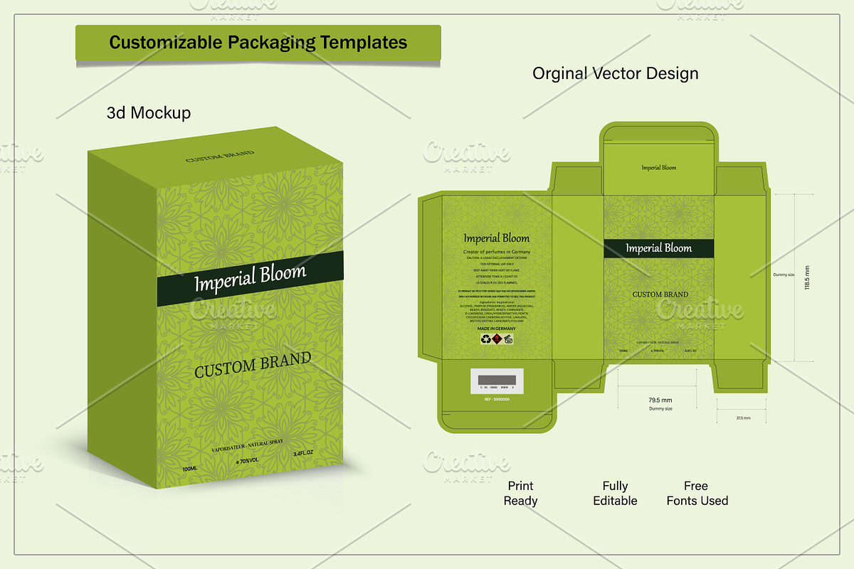 Perfume box Design 3d mock-up, an Object Graphic by sumonuix (Photo 1 of 2)