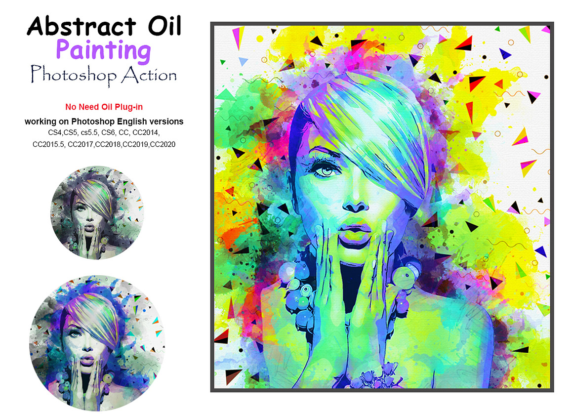 Abstract Oil Painting PS Action, an Action Add-On by Studio Retouch (Photo 1 of 11)