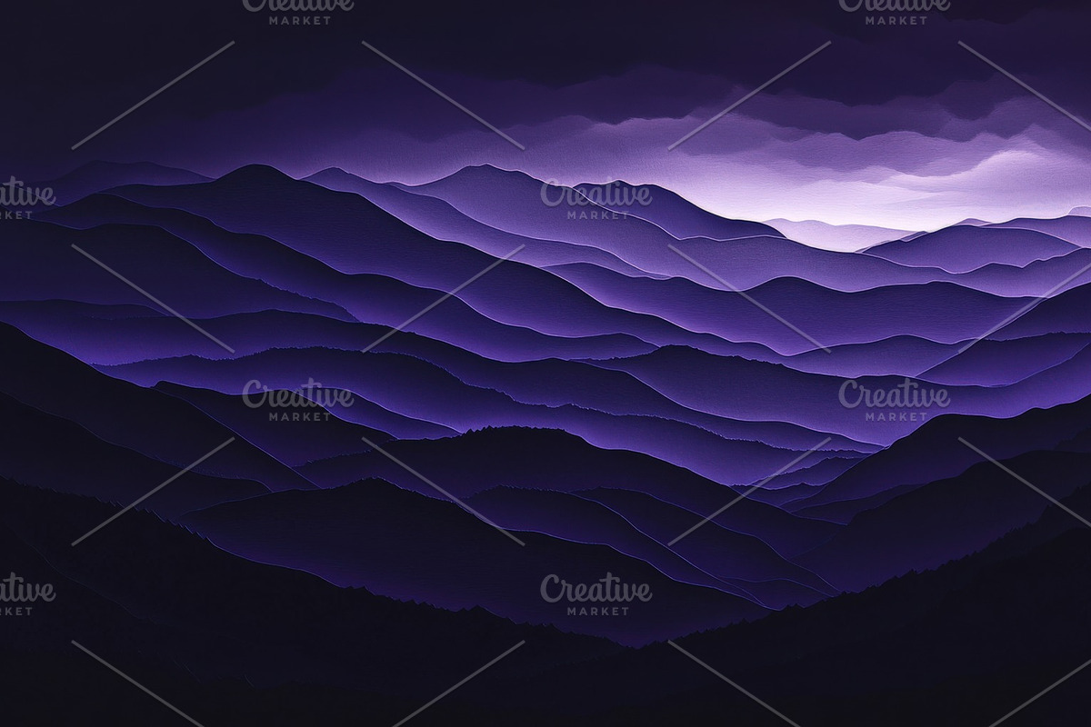 Layered Paper cut Art of a Mountain, a Decorative Illustration by Virgo Studio