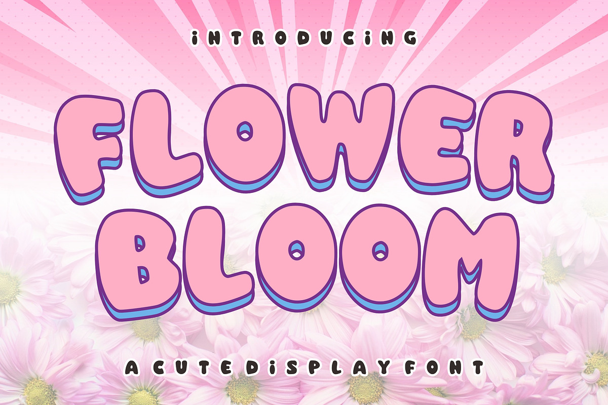 Flower Bloom, a Font by Limited.studio (Photo 1 of 7)