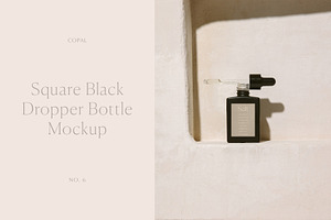 Square Black Bottle Mockup No. 6