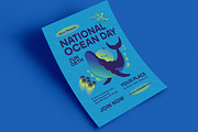 Blue illustrative Ocean Day Flyer, a Flyer Template by VectorVactory (Thumbnail 3 of 3)