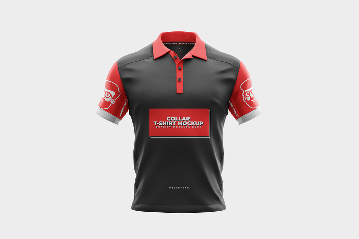 Team Collar Jersey T-Shirt Mockup, a Shirt Mockup by Se٧enStudio (Photo 2 of 2)