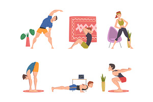 Athletic Male and Female Character, a Person Illustration by TopVectors