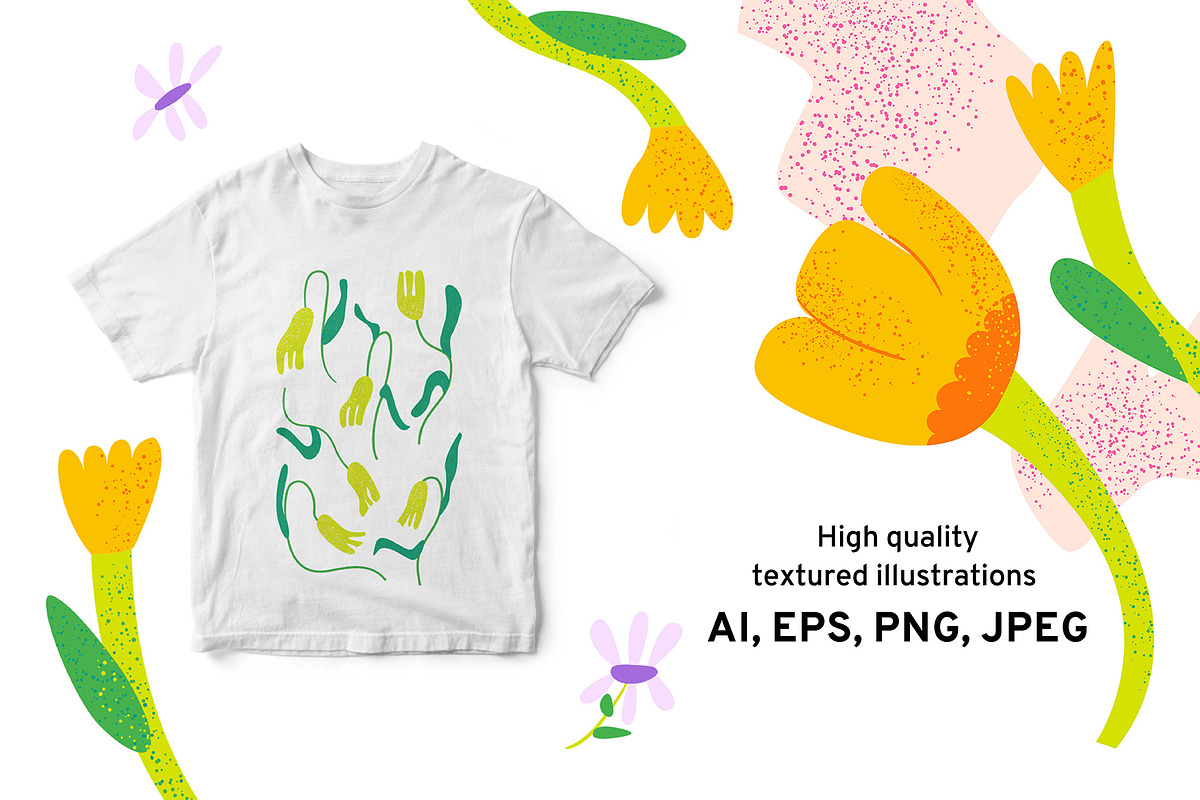 Spring Flowers | Cliparts, Patterns, a Texture Illustration by Felizabeth Design (Photo 3 of 10)