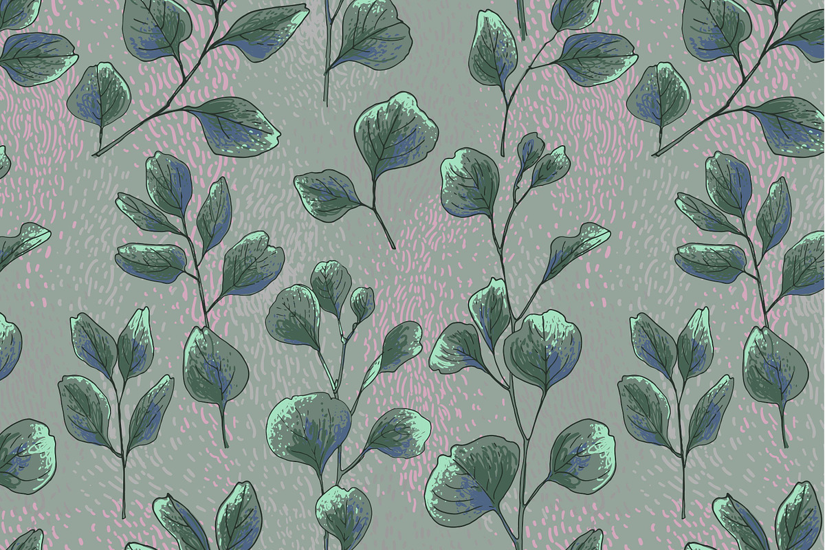 Protea flowers and eucalyptus sketch, an Illustration by irina.vaneeva (Photo 7 of 12)