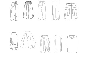 Skirts Clothing Set 1 Procreate