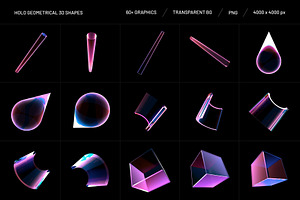 60 Geometrical 3D Illustrations