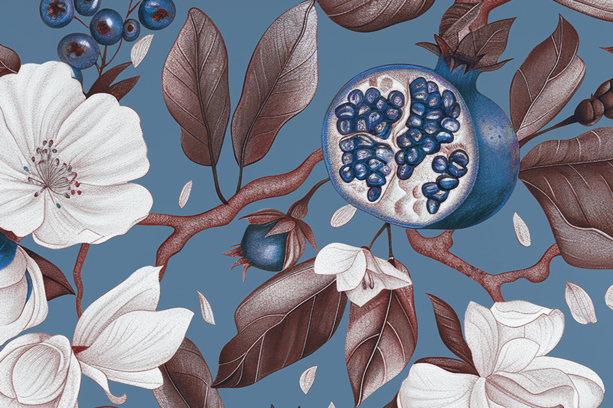 Branches with pomegranate, a Pattern Graphic by Yummy (Photo 5 of 10)