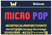 Micro Pop font, a Sans Serif Font by weknow (Thumbnail 1 of 5)