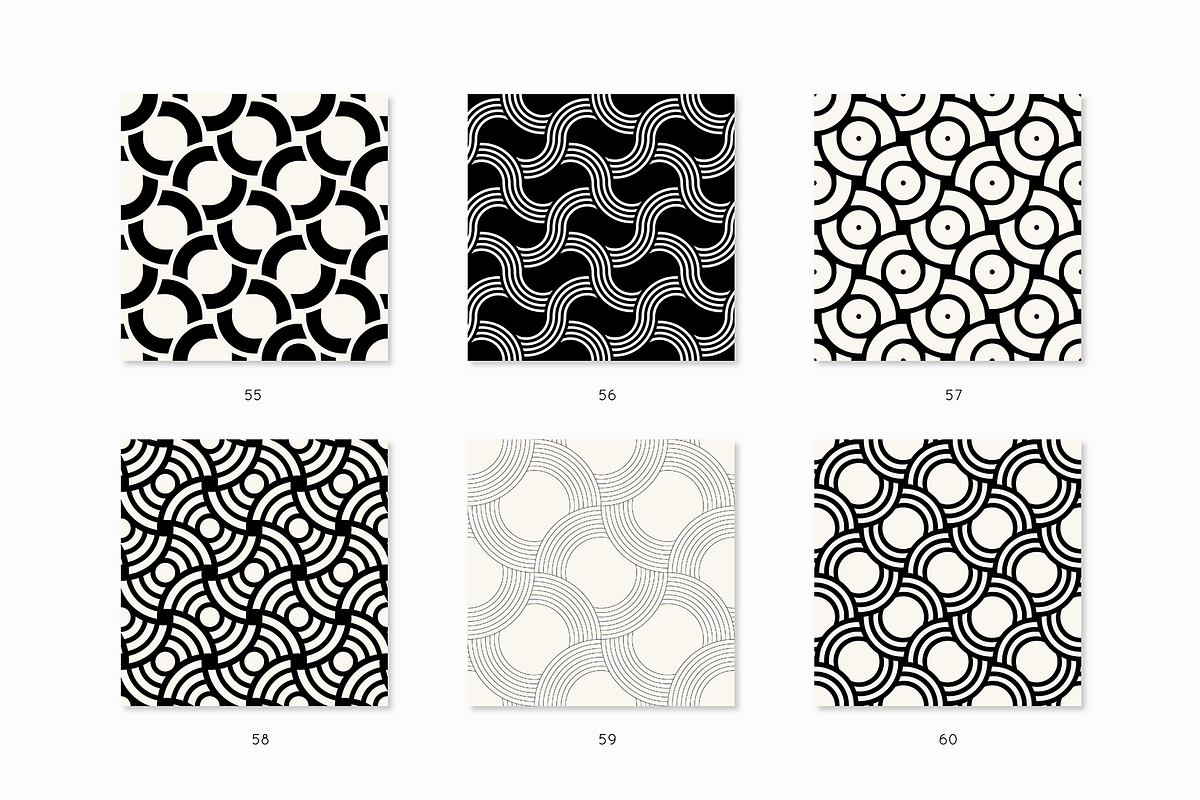 Concentric Seamless Patterns Bundle, a Pattern Graphic by Curly_Pat (Photo 13 of 15)