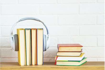 Audio books concept on white., a School & Education Photo by Nadia-nb
