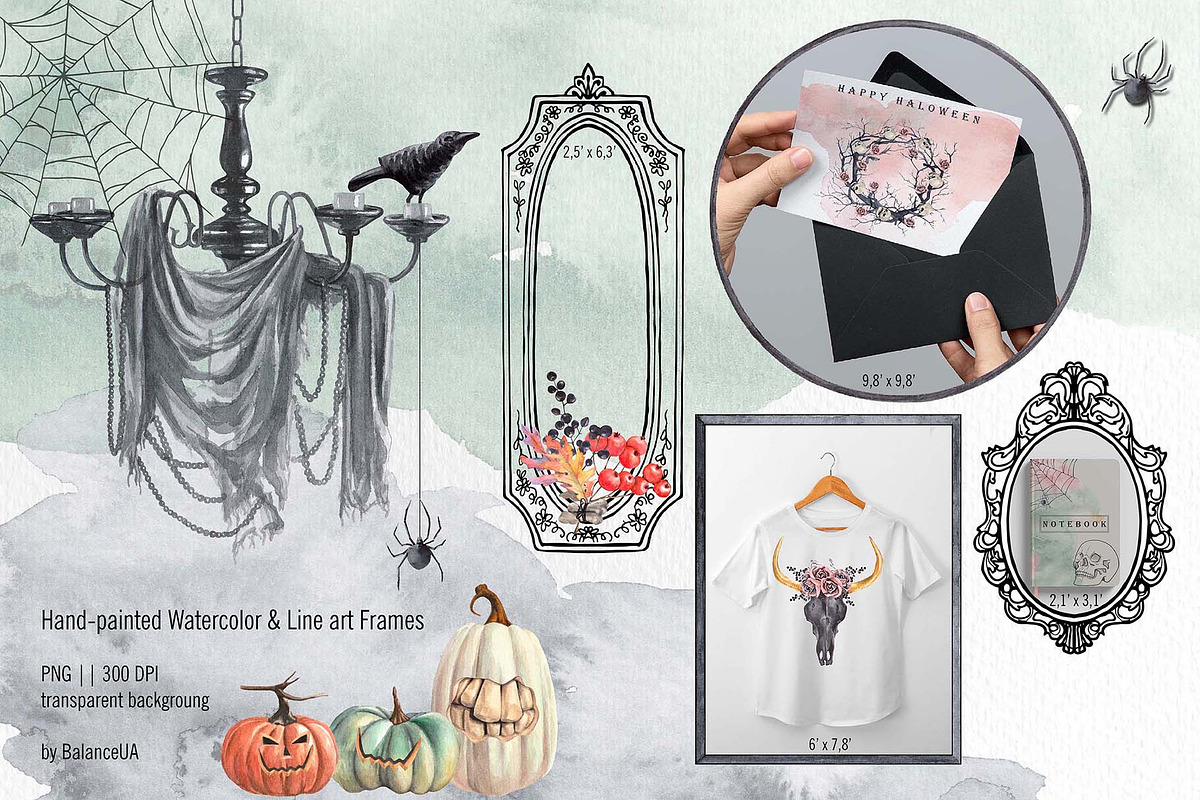 Real Halloween, Watercolor&LineArt, a Decorative Illustration by BalanceUA (Photo 3 of 18)
