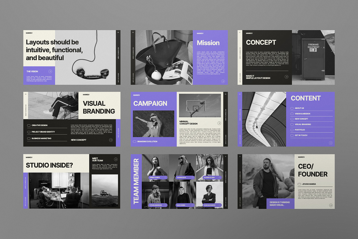 Markev Minimal Brand Google Slide, a Presentation Template by Portocraft (Photo 7 of 7)