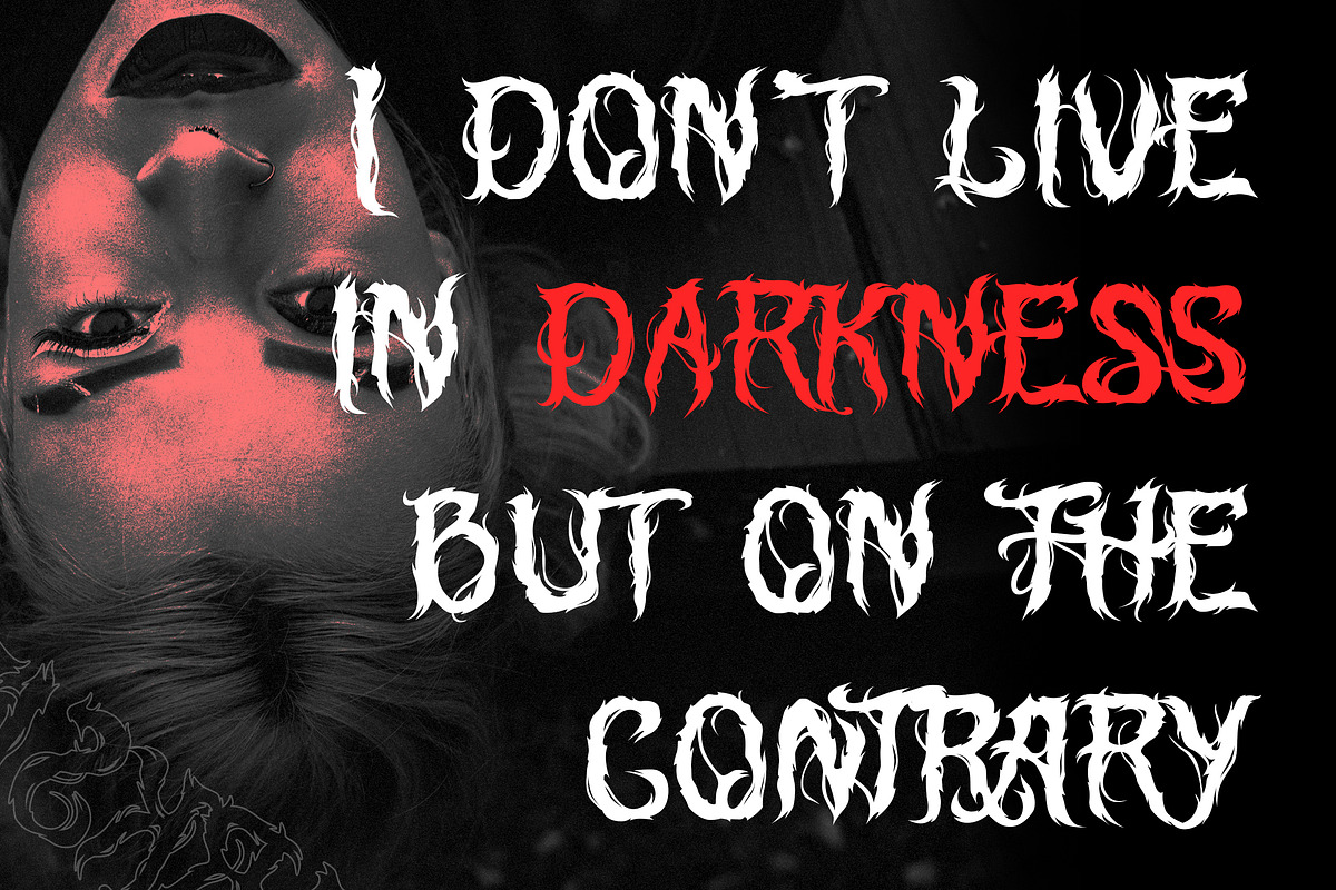 Vision Of Sorrow, a Blackletter Font by HATFSTUDIO (Photo 2 of 9)