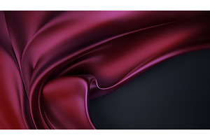Elegant Red Fabric Creates a Soft, an Illustration by BazziBa♥