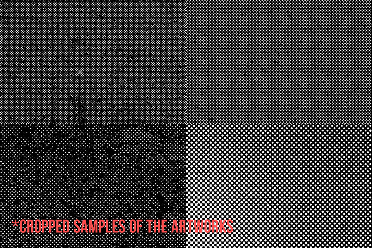 Dark Halftone Textures Pack, a Texture Graphic by fukomoku (Photo 6 of 10)