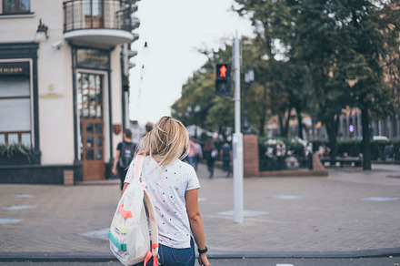 girl walking, an Architecture Photo by EVA.studio
