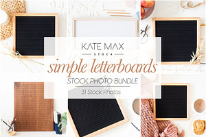 Simple Letterboards Stock Photo Bund