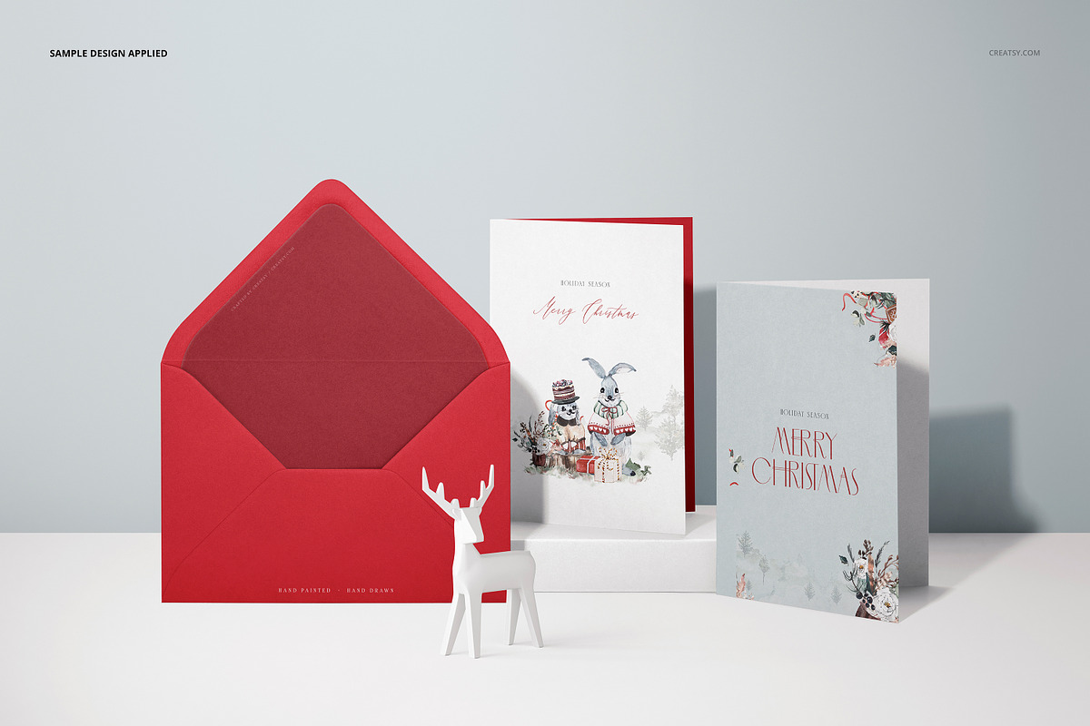 5x7 Greeting Cards Mockup Set, a Merchandise Mockup by creatsy5 (Photo 10 of 16)