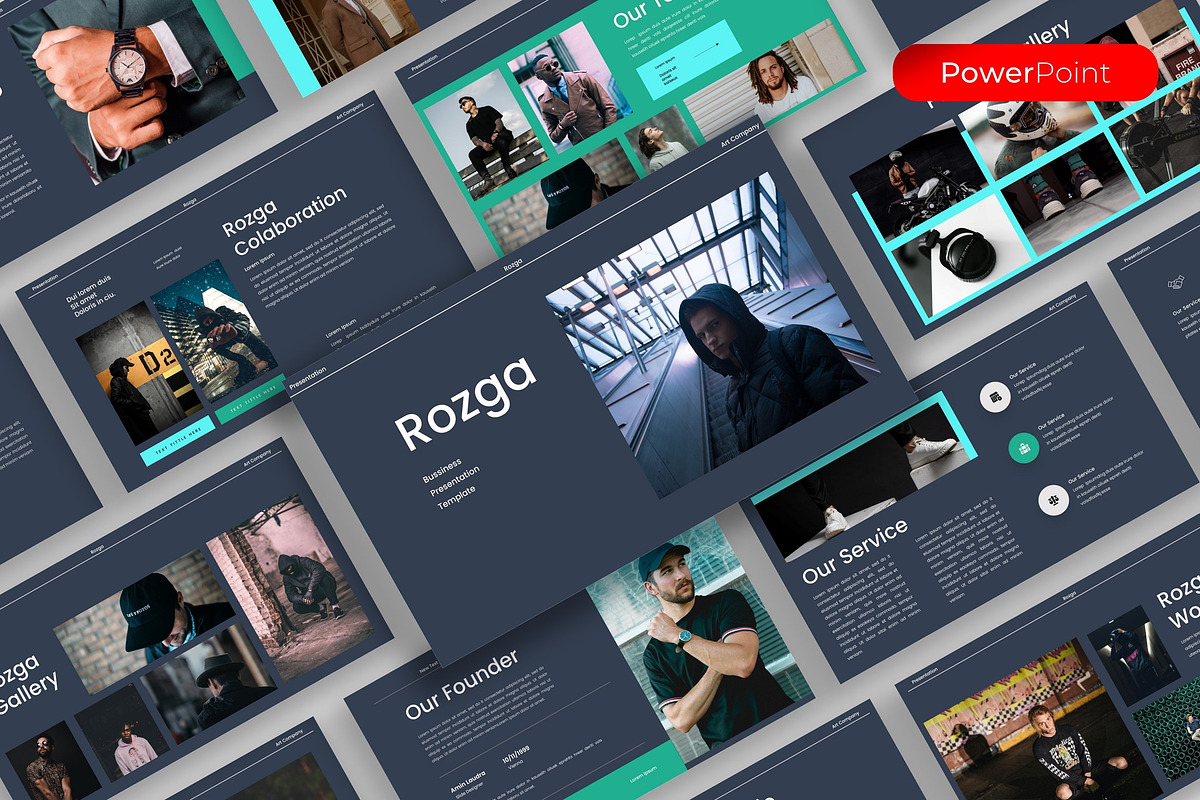 Rozga – Business PowerPoint, a Presentation Template by kreatifreya (Photo 1 of 5)
