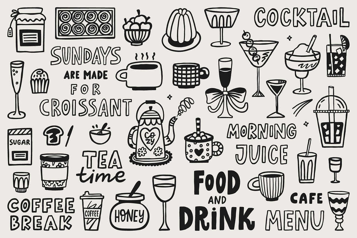 Food & Drink graphic elements, a Food Illustration by piyacler (Photo 4 of 8)