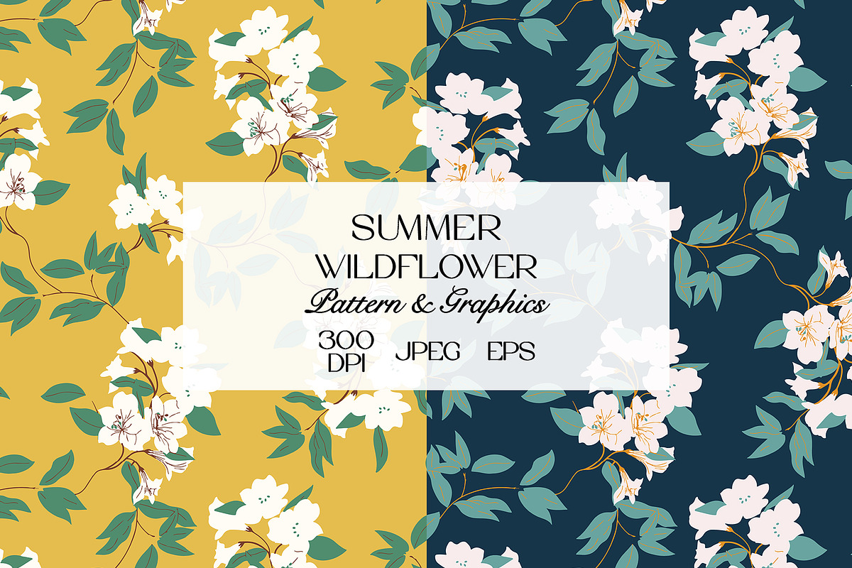 Summer Wildflower Seamless Pattern, a Pattern Graphic by StudioGlouna (Photo 1 of 9)