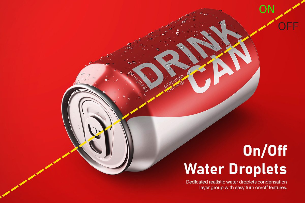 Drink Can 330ml PSD Mockup Set, a Packaging Mockup by Remnand Studio (Photo 6 of 13)