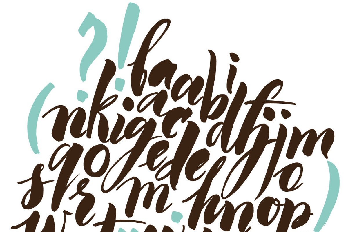 Calligraphic typeface, an Illustration by Vera Holera