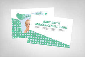 Birth Baby Announcement Card