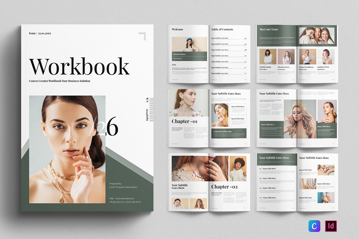 Workbook Template, a Brochure Template by E-Type (Photo 1 of 7)