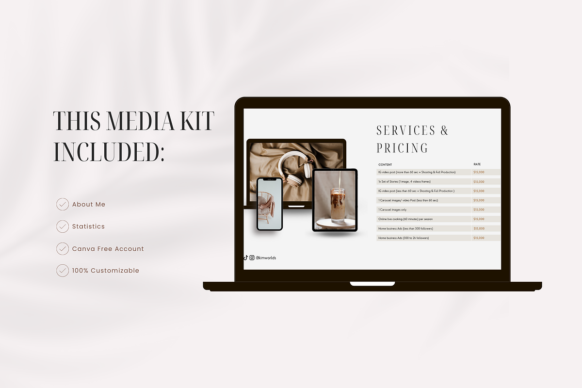 UGC Media Kit for Canva, a Presentation Template by Bonita Digital Design (Photo 3 of 4)