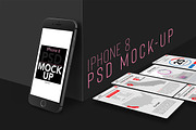 Multiple Colors iPhone 8 PSD Mockups, an iPhone Mockup by Sinlatown (Thumbnail 7 of 11)