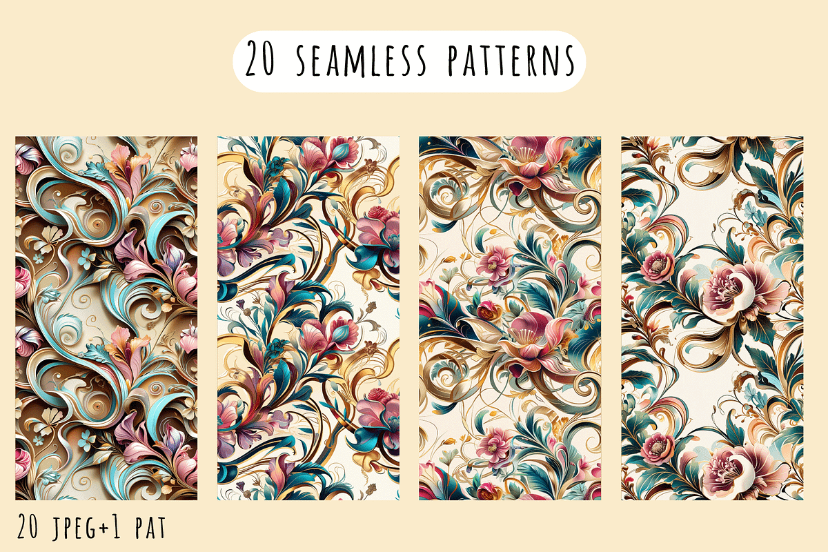 Royal Bouquet - Floral Patterns, a Pattern Graphic by Art Sproot (Photo 7 of 12)