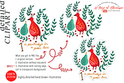 12 Days of Christmas Folk Art, a Seasonal Illustration by Arie Clares (Thumbnail 2 of 12)