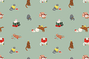 Christmas cats seamless patterns, a Pattern Graphic by Good Studio (Thumbnail 2 of 18)
