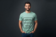 T-Shirt Mockup - Mint Green Edition, a Shirt Mockup by ForhadGFX (Thumbnail 9 of 12)