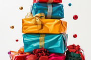 86 Gift boxes with ribbons and bows, a Holiday Photo by Handmadefont (Thumbnail 89 of 90)