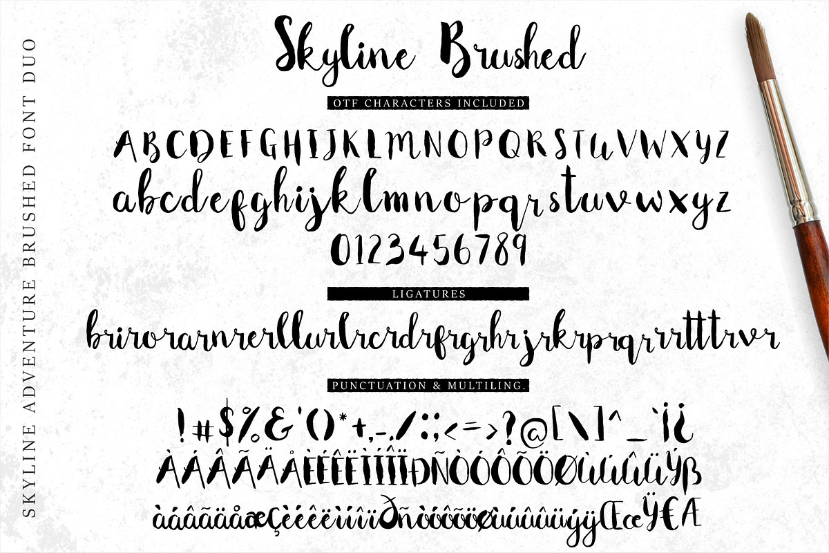 Font Duo Skyline Adventure Brushed preview 3