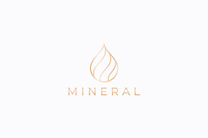 A Gold Water Drop Logo Mineral Brand, a Branding & Logo Template by Signatoro