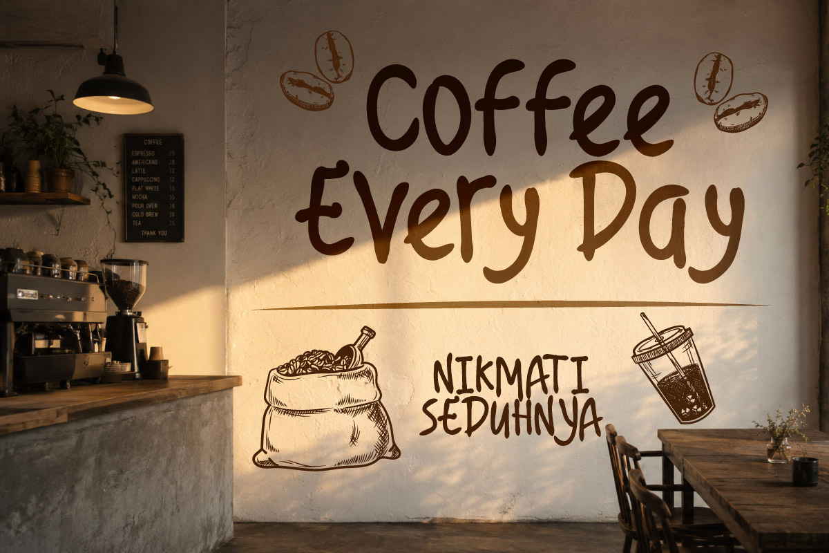Laras Faleko - Brush Coffee Display, a Handwritten Font by trabaskriya (Photo 4 of 10)