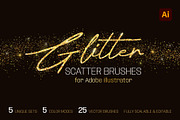 25 Glitter Brushes for illustrator, a Brush Add-On by IuliiaSavko (Thumbnail 1 of 10)